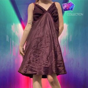 Vintage 1990 Pollinaise Purple Grunge Milkmaid Slip